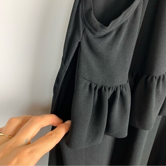 Iro women’s black sleeveless ruffle A-line size 40 US 8 - Picture 5 of 10